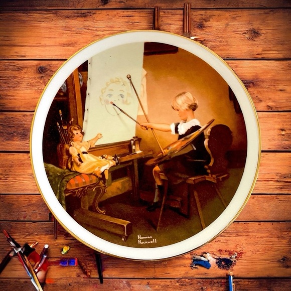 Limited Edition Norman Rockwell Collector Series Plate “Artist Daughter” - Picture 2 of 12